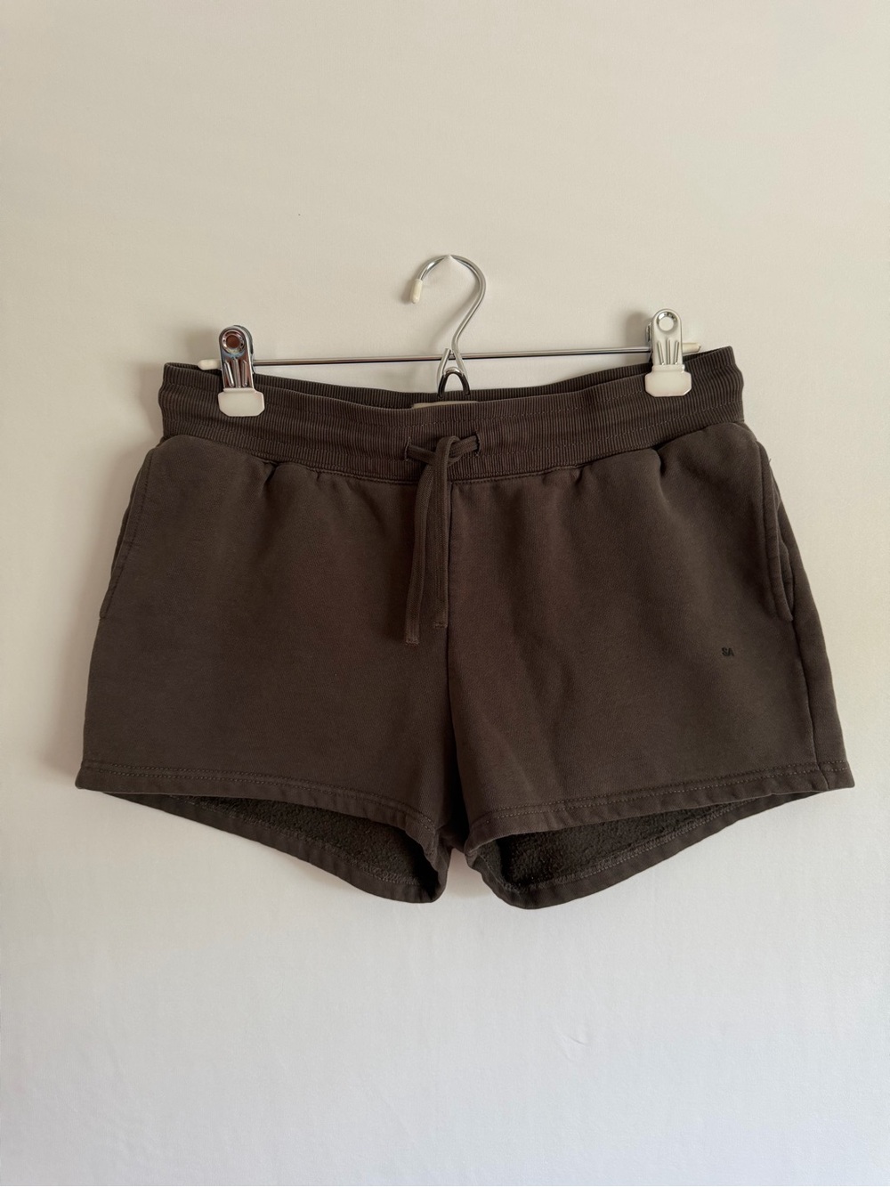 Sacre Women's Fleece Lounge Sweat Shorts Drawstring Pockets Medium